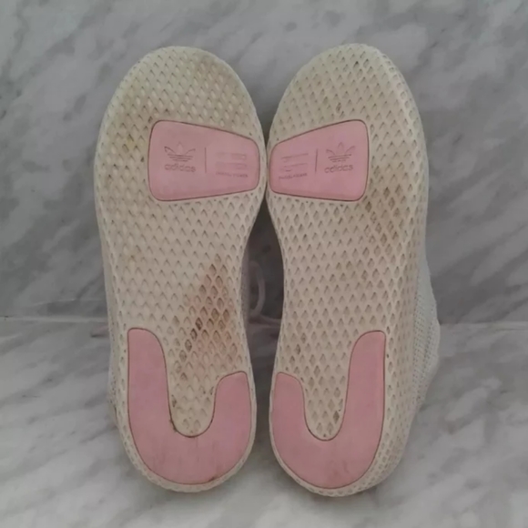 Adidas Womens PW Tennis HU Low Top Lace Up White/Pink sz 5.5 pharrell Williams - Picture 5 of 6